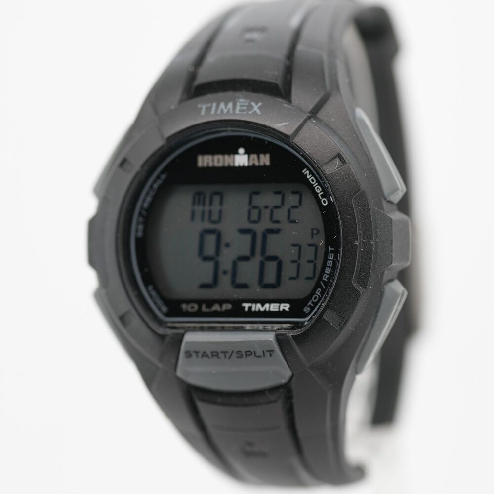 Timex Ironman Essential 10 Digital Sport Watch - 42mm - New Battery - cleaned